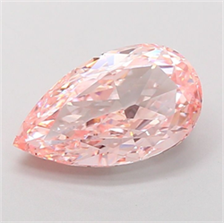 Picture of Lab Grown Diamond 6.02 Carats, Pear with  Cut, Fancy Vivid Pink Color, VS1 Clarity and Certified by IGI