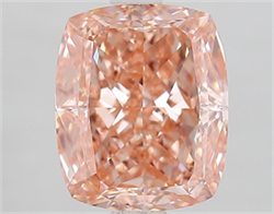 Picture of Lab Grown Diamond 2.50 Carats, CUSHION MODIFIED with  Cut, Fancy Vivid Pink Color, VVS2 Clarity and Certified by IGI