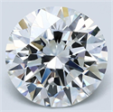 Natural Diamond 3.70 Carats, Round with Excellent Cut, F Color, VVS2 Clarity and Certified by GIA