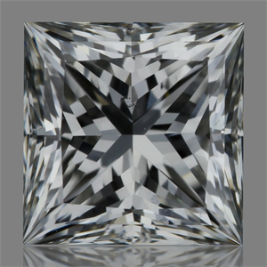 Picture of Natural Diamond 0.55 Carats, Princess with  Cut, G Color, VS2 Clarity and Certified by GIA