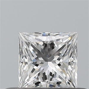 Picture of Natural Diamond 0.30 Carats, Princess with  Cut, E Color, VVS2 Clarity and Certified by GIA