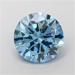 Picture of Lab Grown Diamond 5.00 Carats, Round with Excellent Cut, Fancy Vivid Blue Color, VS1 Clarity and Certified by IGI