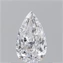Natural Diamond 0.50 Carats, Pear with  Cut, D Color, VVS2 Clarity and Certified by GIA