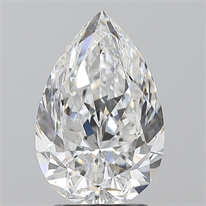 Picture of Natural Diamond 2.50 Carats, Pear with  Cut, E Color, SI1 Clarity and Certified by GIA