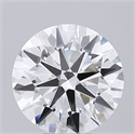 Lab Grown Diamond 6.02 Carats, Round with Excellent Cut, F Color, VVS2 Clarity and Certified by IGI