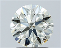 Natural Diamond 1.50 Carats, Round with Excellent Cut, L Color, VVS2 Clarity and Certified by IGI