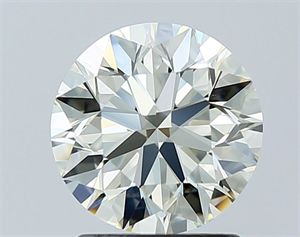 Picture of Natural Diamond 1.50 Carats, Round with Excellent Cut, L Color, VVS2 Clarity and Certified by IGI