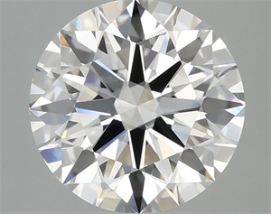 Picture of Lab Grown Diamond 3.09 Carats, Round with Ideal Cut, E Color, VS1 Clarity and Certified by IGI