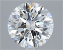 Natural Diamond 2.01 Carats, Round with Excellent Cut, F Color, SI2 Clarity and Certified by GIA