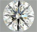 Natural Diamond 0.43 Carats, Round with Excellent Cut, J Color, SI1 Clarity and Certified by IGI