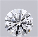 Lab Grown Diamond 1.02 Carats, Round with Ideal Cut, D Color, IF Clarity and Certified by IGI