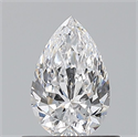 Natural Diamond 0.61 Carats, Pear with  Cut, D Color, VS2 Clarity and Certified by GIA