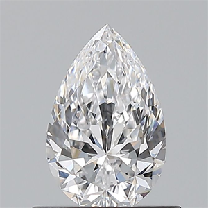 Picture of Natural Diamond 0.61 Carats, Pear with  Cut, D Color, VS2 Clarity and Certified by GIA