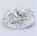 Natural Diamond 3.60 Carats, Oval with  Cut, F Color, VS1 Clarity and Certified by GIA