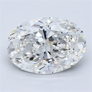 Picture of Natural Diamond 3.60 Carats, Oval with  Cut, F Color, VS1 Clarity and Certified by GIA
