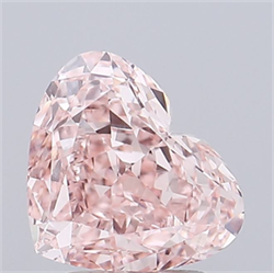Picture of Lab Grown Diamond 3.00 Carats, Heart with  Cut, Fancy Vivid Pink Color, VVS2 Clarity and Certified by IGI