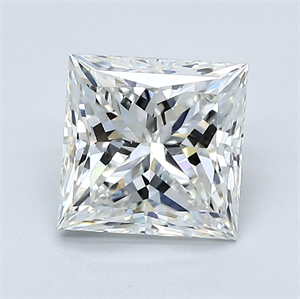 Foto Diamante Natural 1.72 quilates, Princesa , Color H, claridad SI1 y certificado GIA de