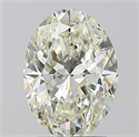 Natural Diamond 1.70 Carats, Oval with  Cut, K Color, SI2 Clarity and Certified by GIA