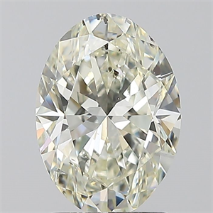 Picture of Natural Diamond 1.70 Carats, Oval with  Cut, K Color, SI2 Clarity and Certified by GIA