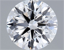 Lab Grown Diamond 1.05 Carats, Round with Ideal Cut, F Color, VVS1 Clarity and Certified by IGI