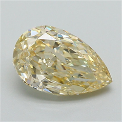 Picture of Lab Grown Diamond 1.94 Carats, Pear with  Cut, Fancy Yellow Color, VVS2 Clarity and Certified by IGI