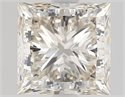 Natural Diamond 1.50 Carats, Princess with  Cut, K Color, VVS2 Clarity and Certified by GIA
