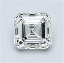 Natural Diamond 1.51 Carats, Asscher with  Cut, I Color, VS1 Clarity and Certified by GIA