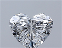 Natural Diamond 0.50 Carats, Heart with  Cut, D Color, SI1 Clarity and Certified by GIA
