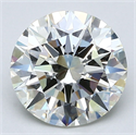 Natural Diamond 2.52 Carats, Round with Excellent Cut, K Color, VVS1 Clarity and Certified by GIA