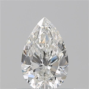 Picture of Natural Diamond 0.52 Carats, Pear with  Cut, H Color, VVS2 Clarity and Certified by GIA