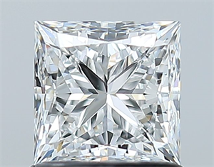 Picture of Natural Diamond 1.06 Carats, Princess with  Cut, E Color, VS1 Clarity and Certified by GIA