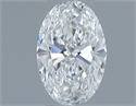 Natural Diamond 0.50 Carats, Oval with  Cut, E Color, VS2 Clarity and Certified by GIA