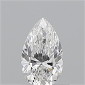 Natural Diamond 0.50 Carats, Pear with  Cut, D Color, VS1 Clarity and Certified by GIA