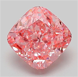 Picture of Lab Grown Diamond 2.07 Carats, CUSHION MODIFIED with  Cut, Fancy Vivid Pink Color, VVS2 Clarity and Certified by IGI