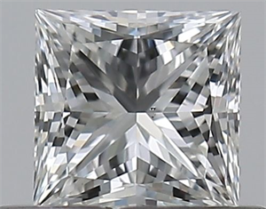 Picture of Natural Diamond 0.40 Carats, Princess with  Cut, F Color, VS2 Clarity and Certified by GIA