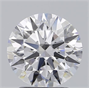 Lab Grown Diamond 2.09 Carats, Round with Ideal Cut, E Color, IF Clarity and Certified by IGI