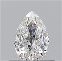 Natural Diamond 0.50 Carats, Pear with  Cut, H Color, VVS2 Clarity and Certified by GIA