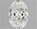 Natural Diamond 0.80 Carats, Oval with  Cut, F Color, IF Clarity and Certified by GIA