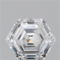 Picture of Natural Diamond 1.01 Carats, HEXAGONAL with  Cut, F Color, VVS2 Clarity and Certified by GIA