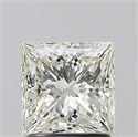 Natural Diamond 1.50 Carats, Princess with  Cut, K Color, VS2 Clarity and Certified by GIA