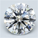 Diamante Natural 4.32 quilates, Redondo , Color D, claridad VVS2 y certificado GIA
