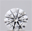 Lab Grown Diamond 1.26 Carats, Round with Ideal Cut, E Color, IF Clarity and Certified by IGI