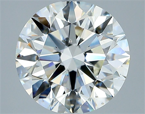 Picture of Natural Diamond 2.80 Carats, Round with Excellent Cut, J Color, SI1 Clarity and Certified by GIA