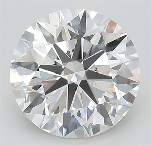 Picture of Lab Grown Diamond 3.16 Carats, Round with Ideal Cut, E Color, IF Clarity and Certified by IGI