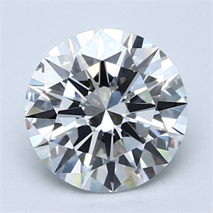 Picture of Natural Diamond 1.90 Carats, Round with Excellent Cut, F Color, VVS1 Clarity and Certified by GIA