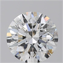 Natural Diamond 2.30 Carats, Round with Excellent Cut, H Color, SI1 Clarity and Certified by GIA