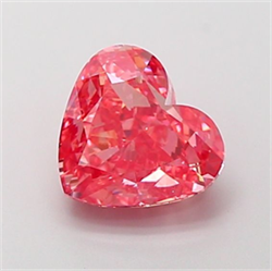 Picture of Lab Grown Diamond 2.53 Carats, Heart with  Cut, Fancy Vivid Pink Color, VS1 Clarity and Certified by IGI