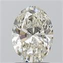 Natural Diamond 1.21 Carats, Oval with  Cut, K Color, SI2 Clarity and Certified by GIA