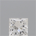 Natural Diamond 0.30 Carats, Princess with  Cut, F Color, SI2 Clarity and Certified by IGI