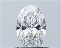 Natural Diamond 0.53 Carats, Oval with  Cut, E Color, VVS2 Clarity and Certified by GIA